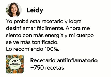 Testimonio real de un cliente del recetario 5