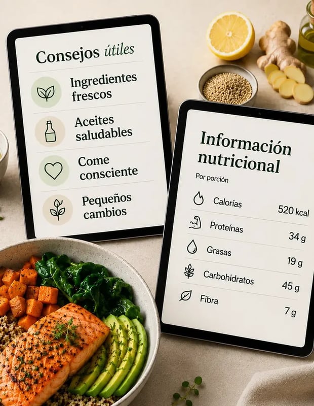 Ejemplo de receta del recetario antiinflamatorio