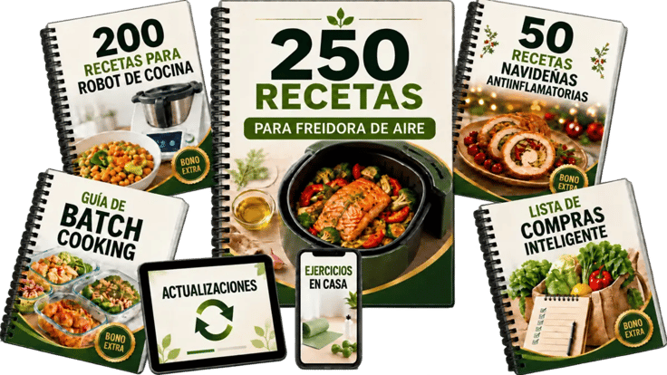 Pack de 7 bonos de regalo incluidos con el recetario